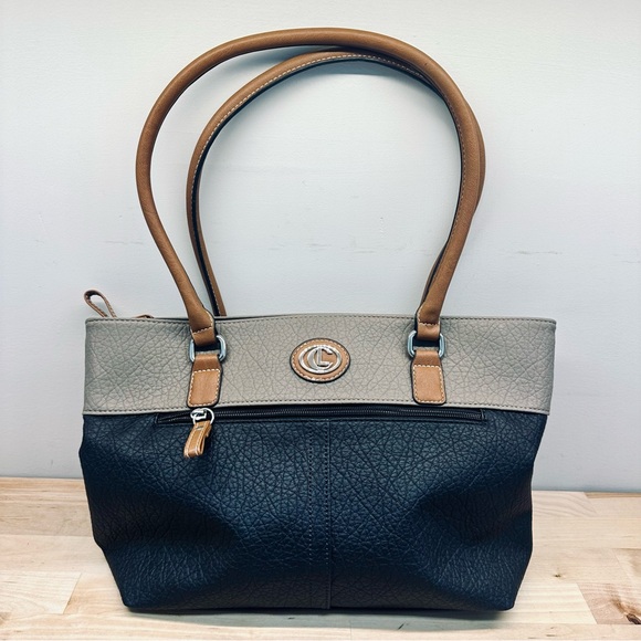 NWT Carryland Black and Gray Women’s Tote Satchel Handbag Shoulder Bag Purse - Picture 1 of 13